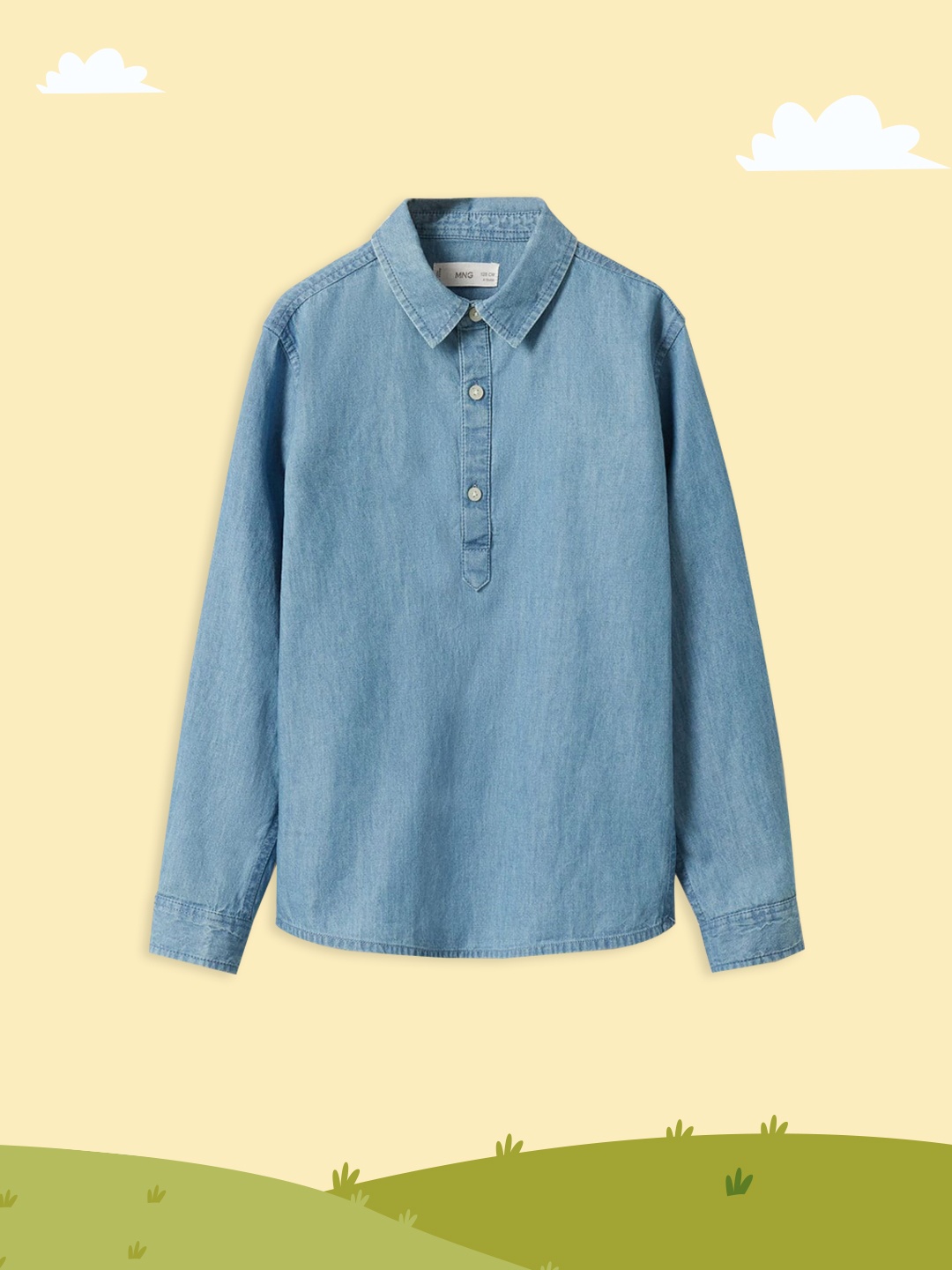 

Mango Kids Boys Blue Solid Casual Shirt