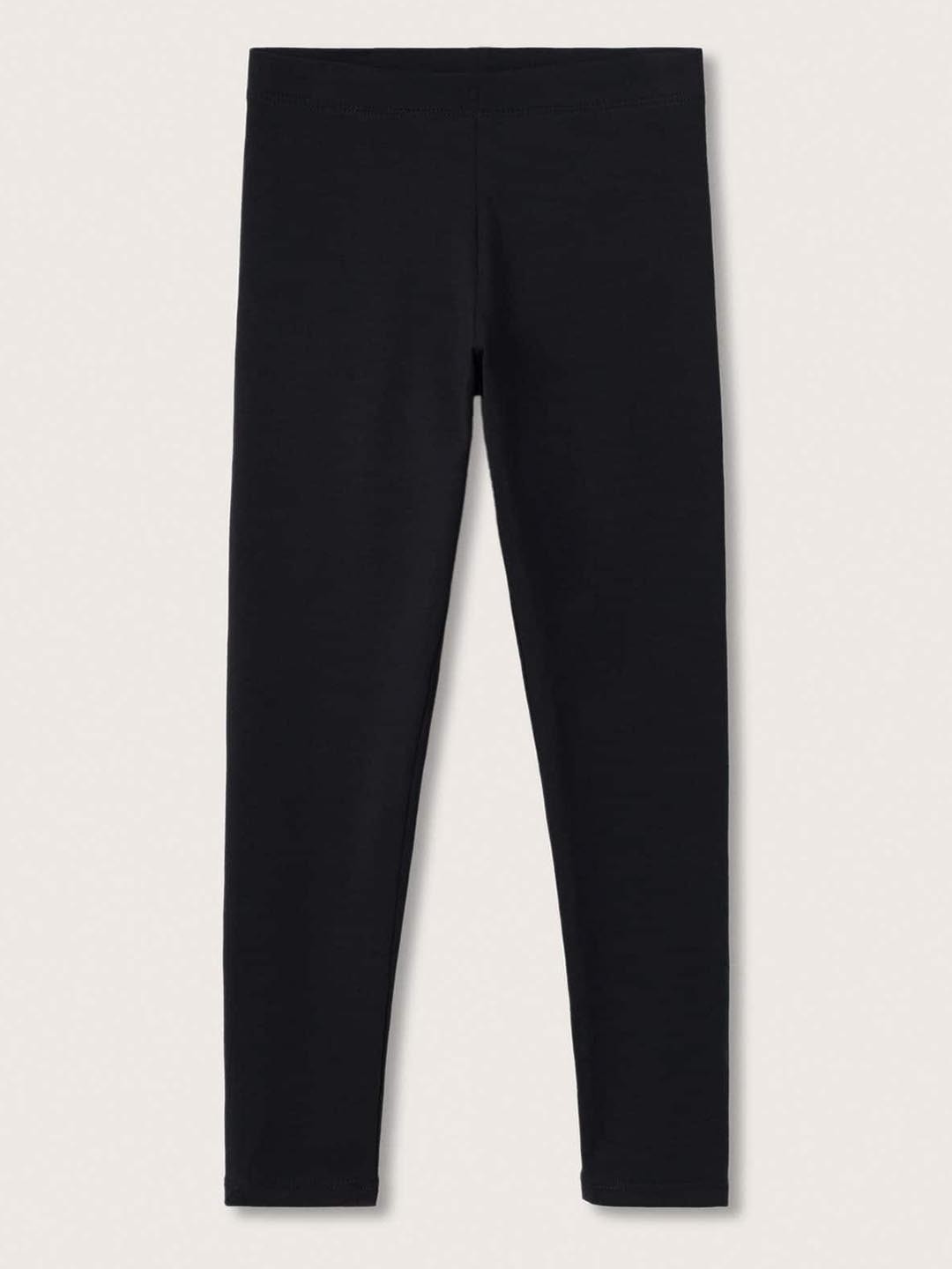 

Mango Kids Girls Mid-Rise Stretchable Leggings, Black