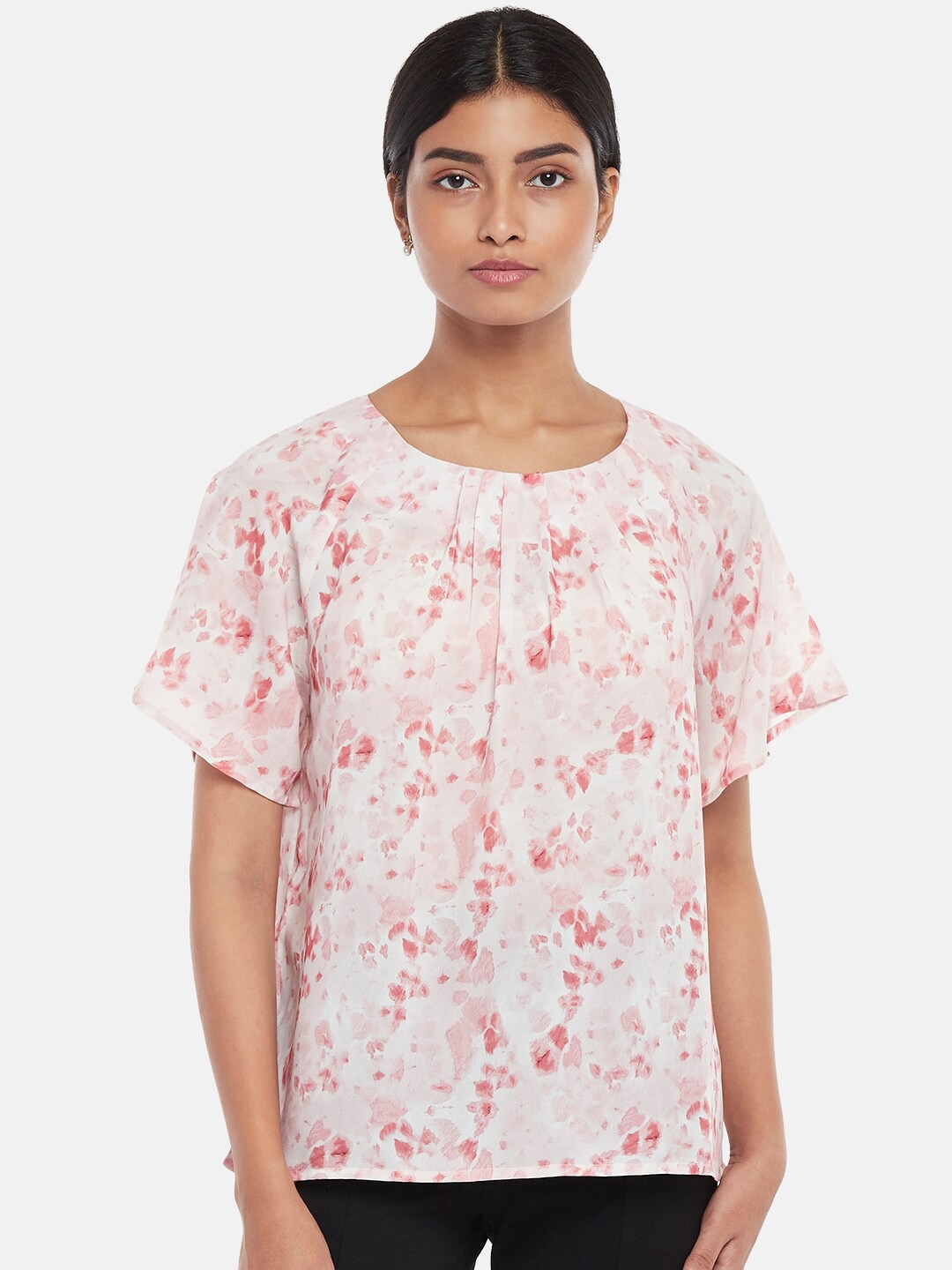

Annabelle by Pantaloons Pink Floral Print Top