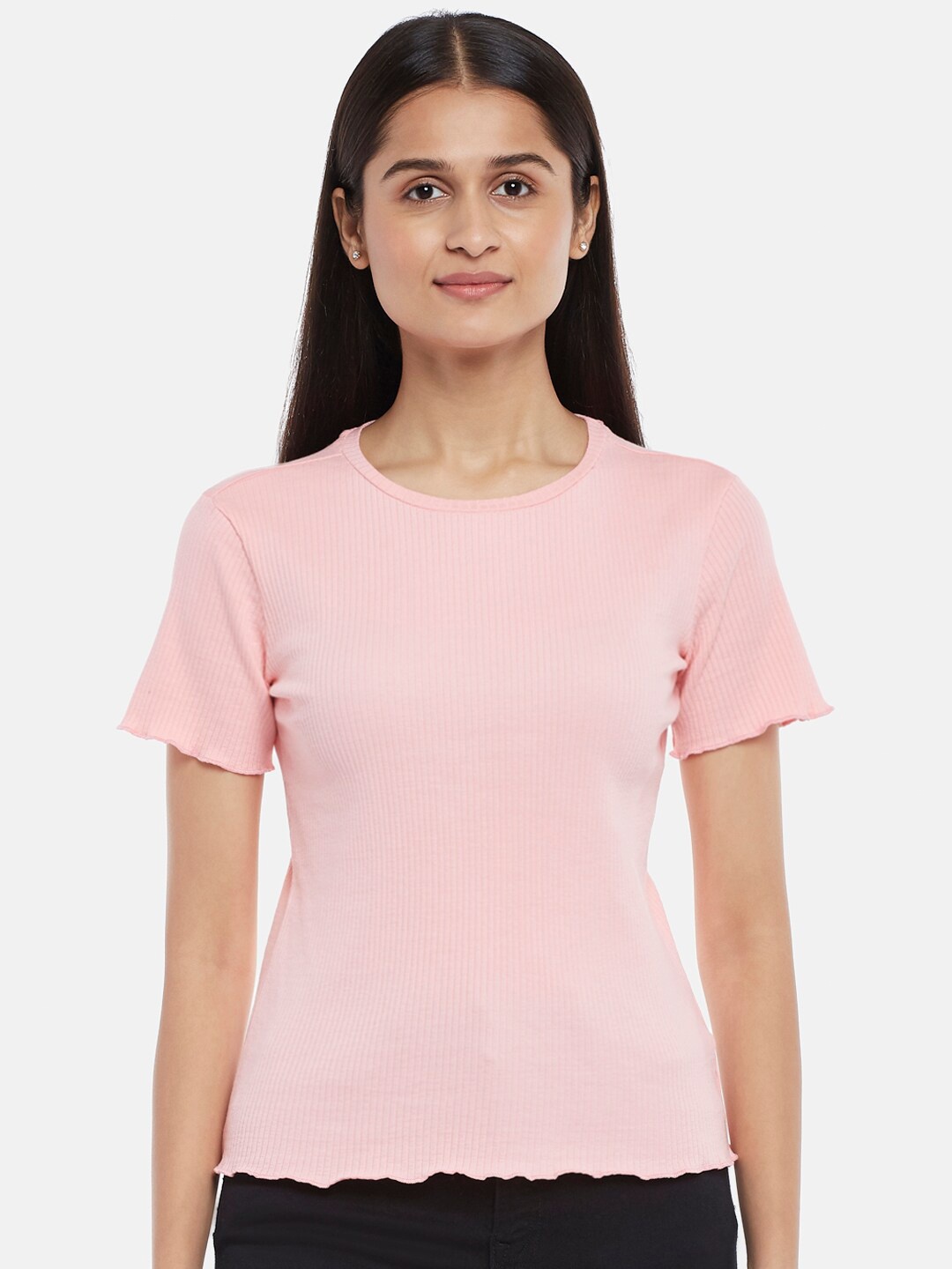 

Honey by Pantaloons Pink Round Neck Top
