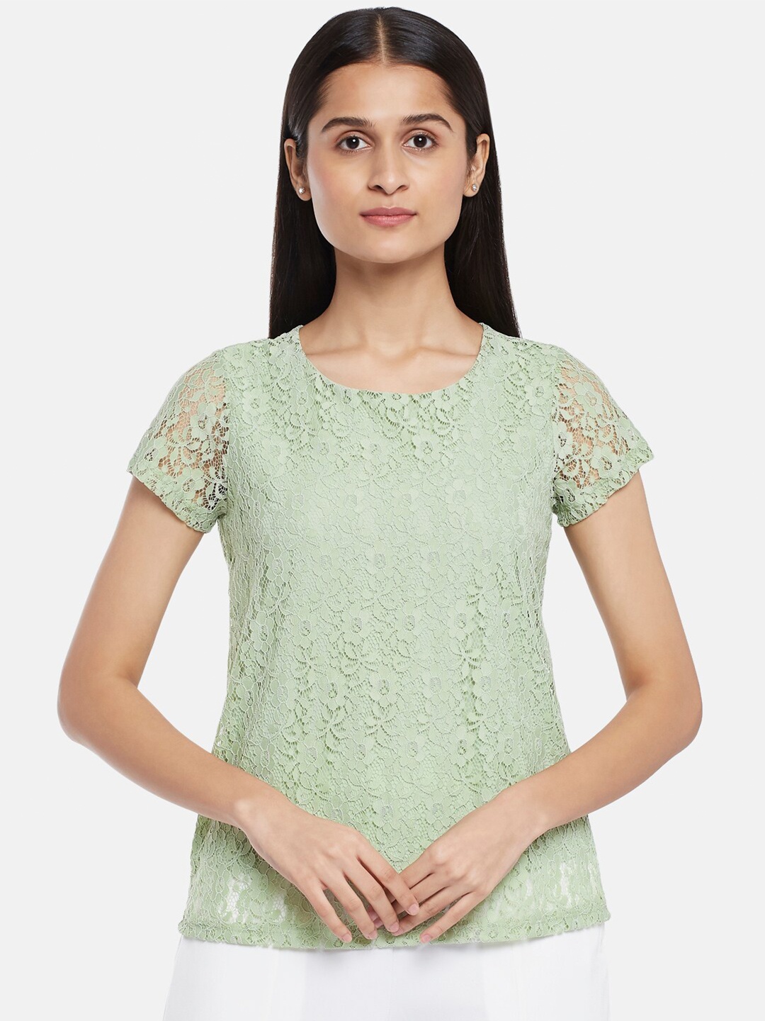 

Honey by Pantaloons Green Lace Top