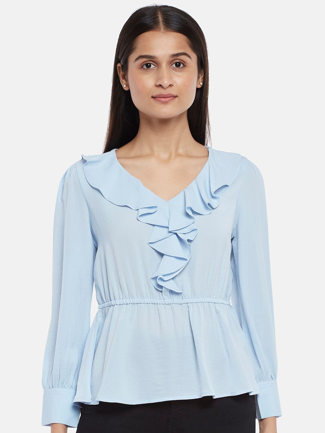 

Honey by Pantaloons Blue Peplum Top