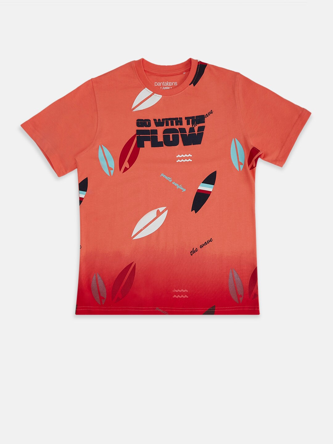 

Pantaloons Junior Boys Coral Printed T-shirt