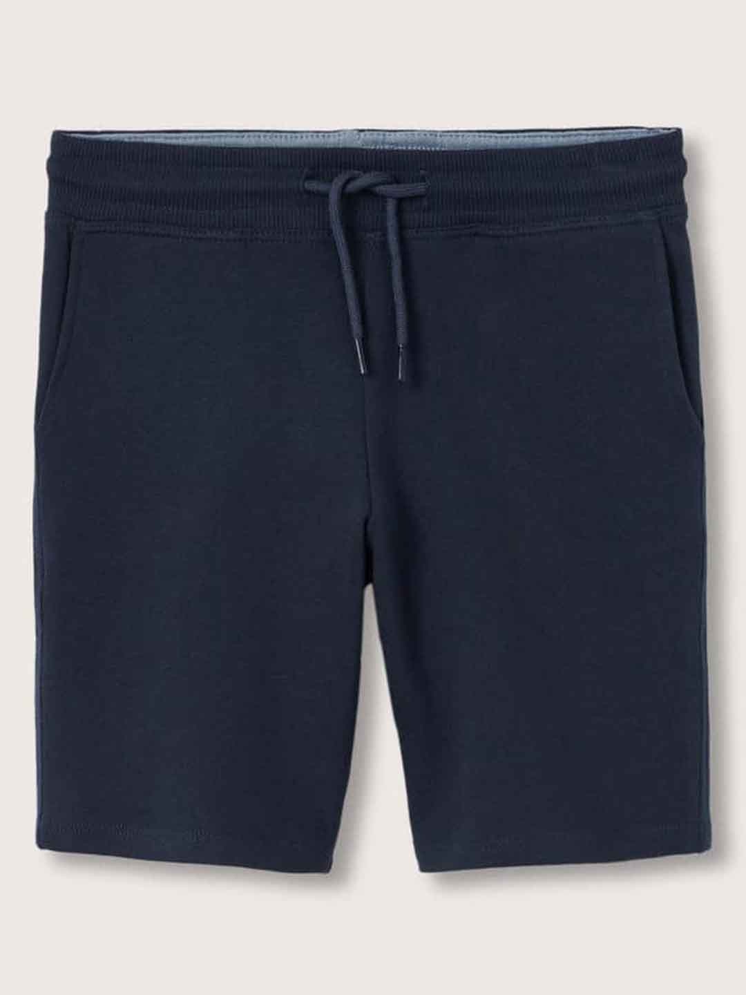 

Mango Kids Boys Navy Blue Solid Pure Cotton Shorts