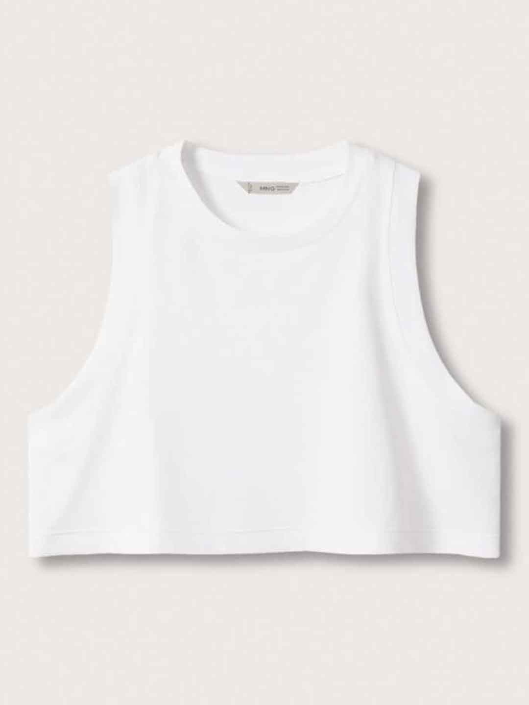 

Mango Kids Teen Girls White Solid T-shirt