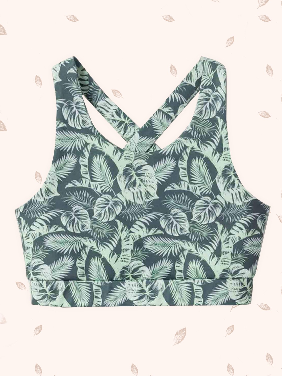 

Mango Kids Girls Green Tropical Print Bralette Crop Top
