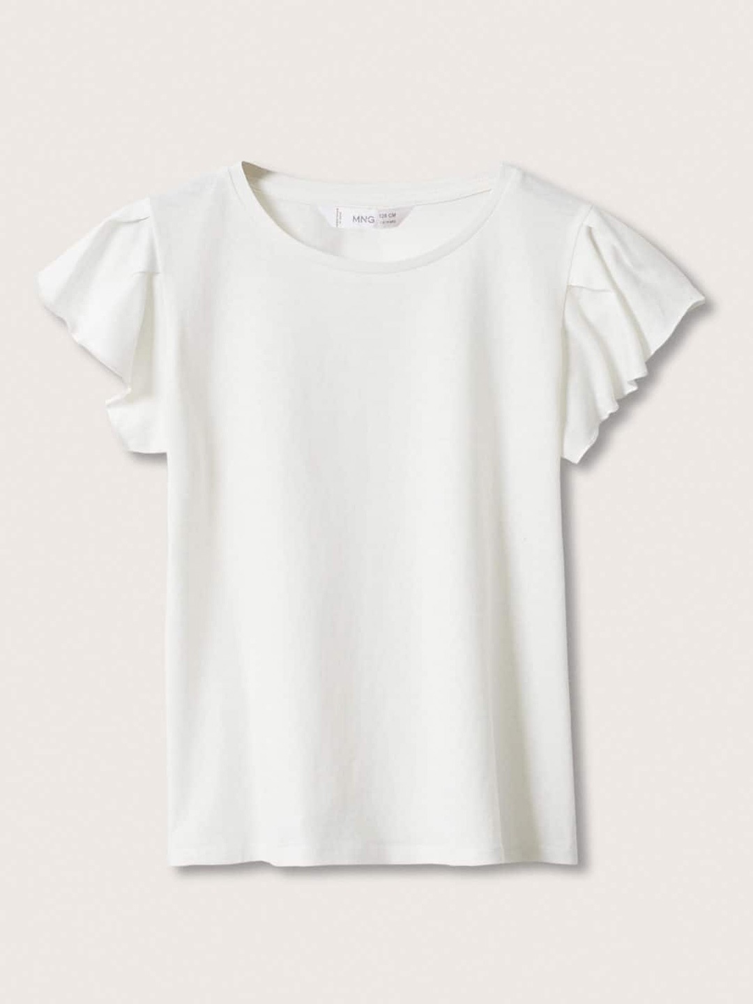 

Mango Kids Girls White Solid Cotton Top