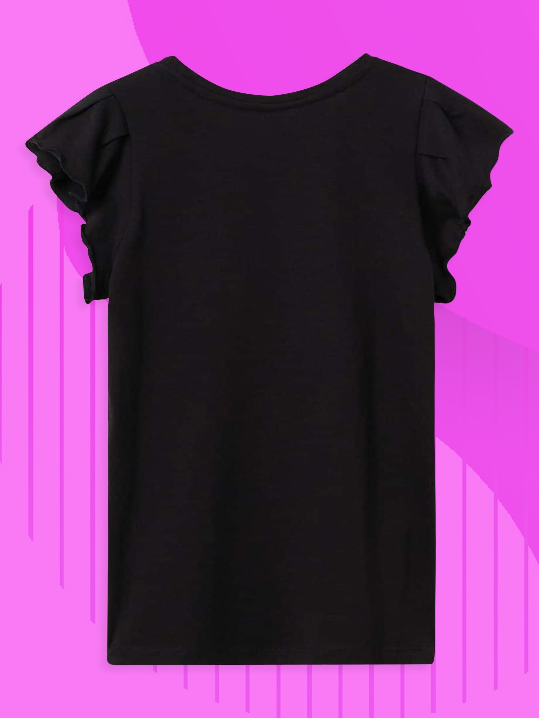 

Mango Kids Girls Black Solid Cotton Top