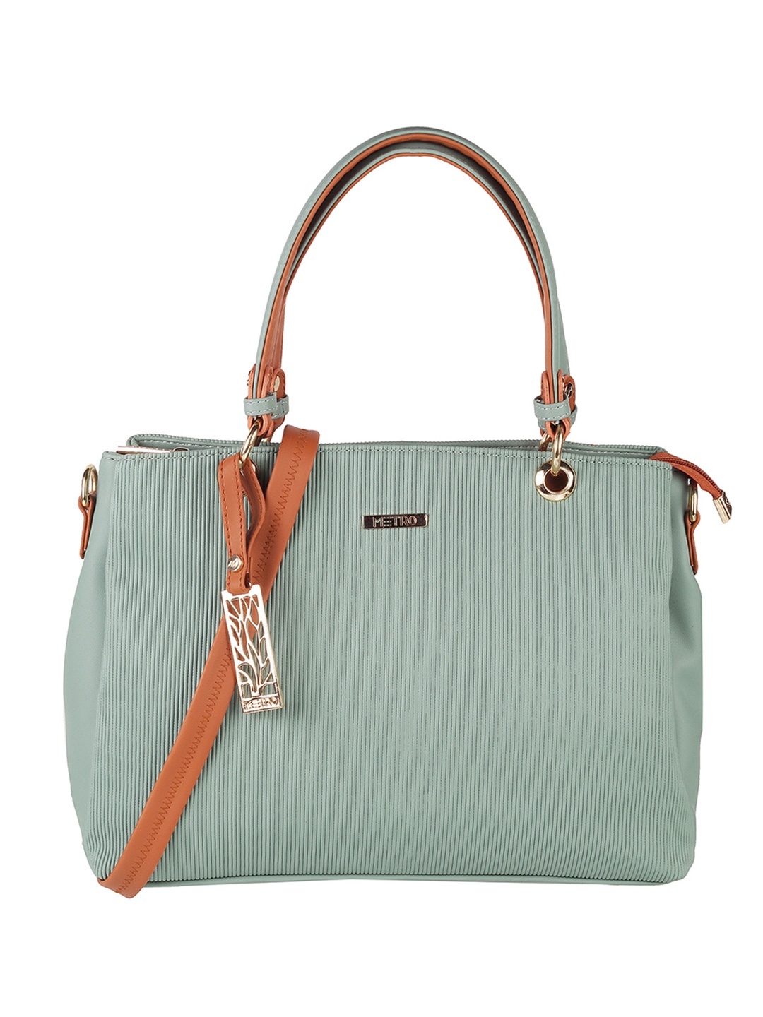 

Metro Green PU Structured Handheld Bag with Tasselled