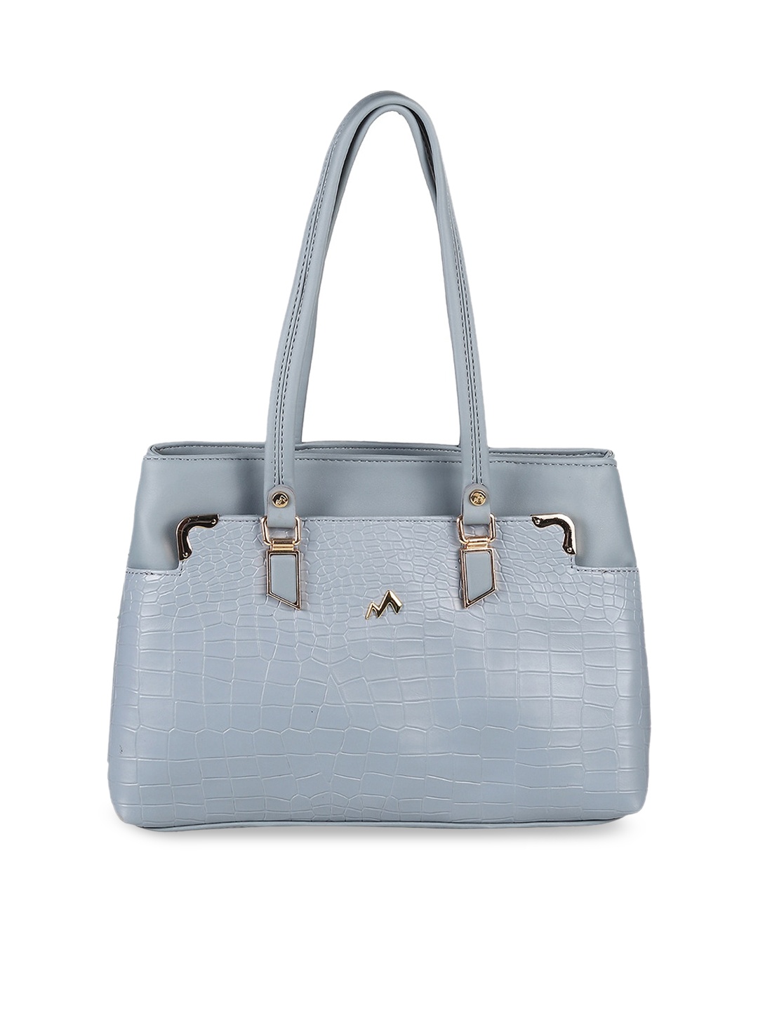 

Metro Blue Animal Textured PU Structured Shoulder Bag