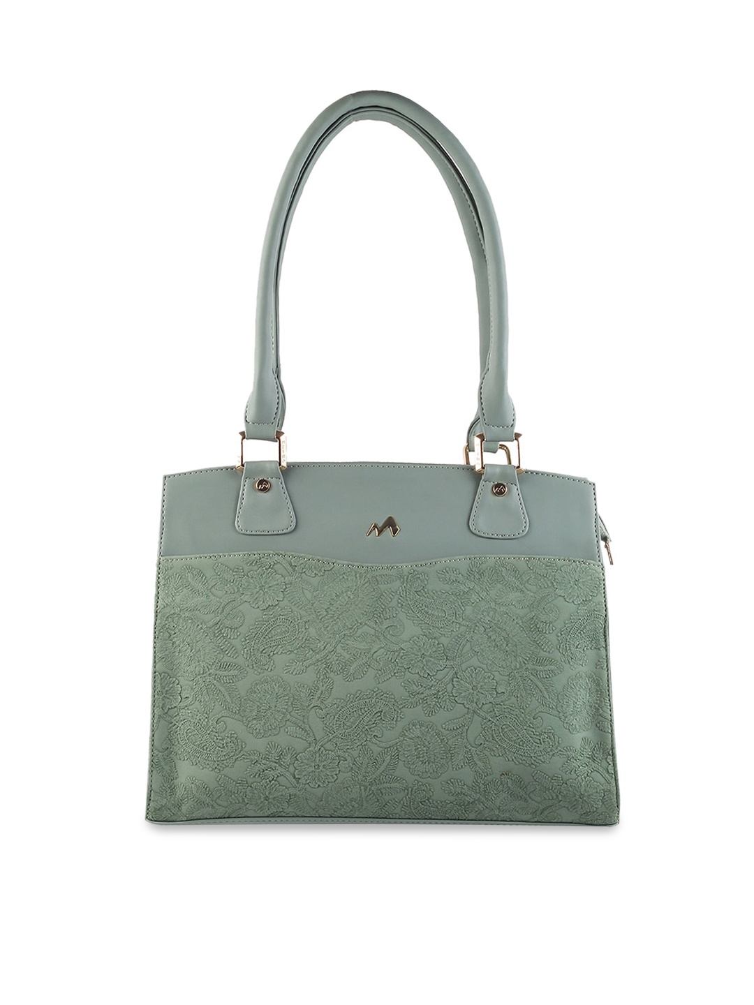 

Metro Green PU Structured Handheld Bag with Quilted