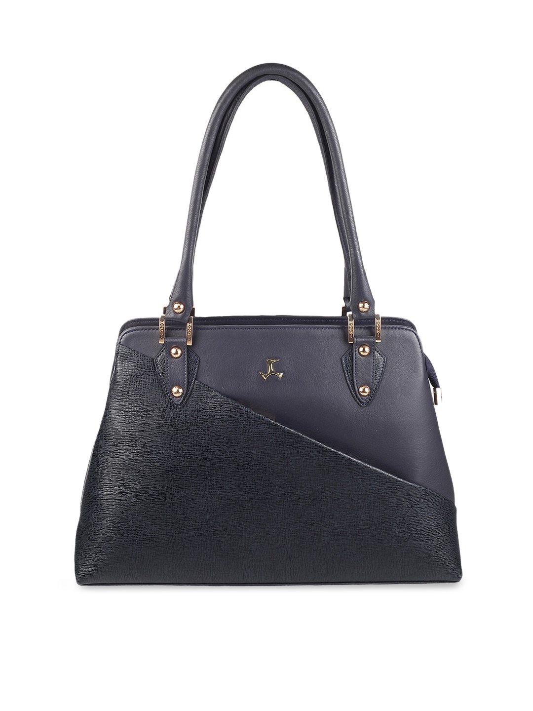 

Mochi Blue Leather Structured Shoulder Bag