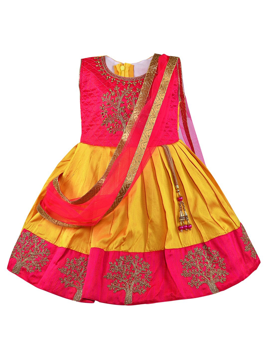 

Wish Karo Yellow Satin Dress