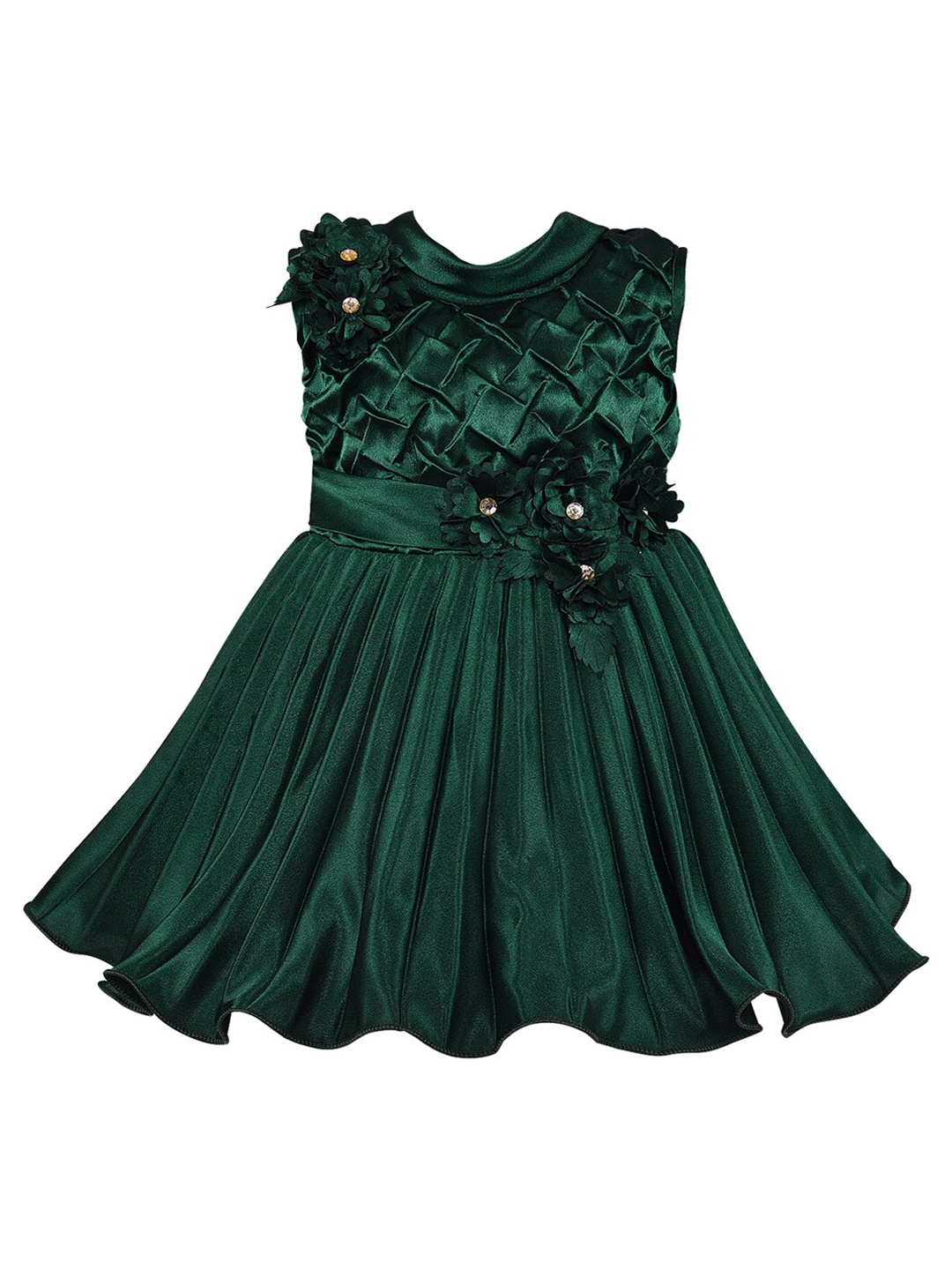 

Wish Karo Green Satin Dress