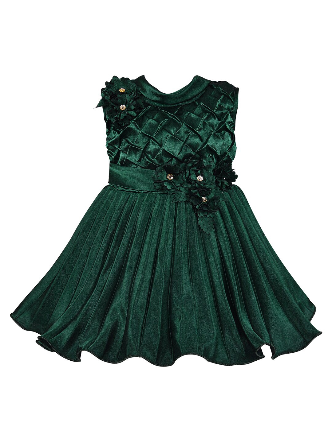 

Wish Karo Green Satin Dress