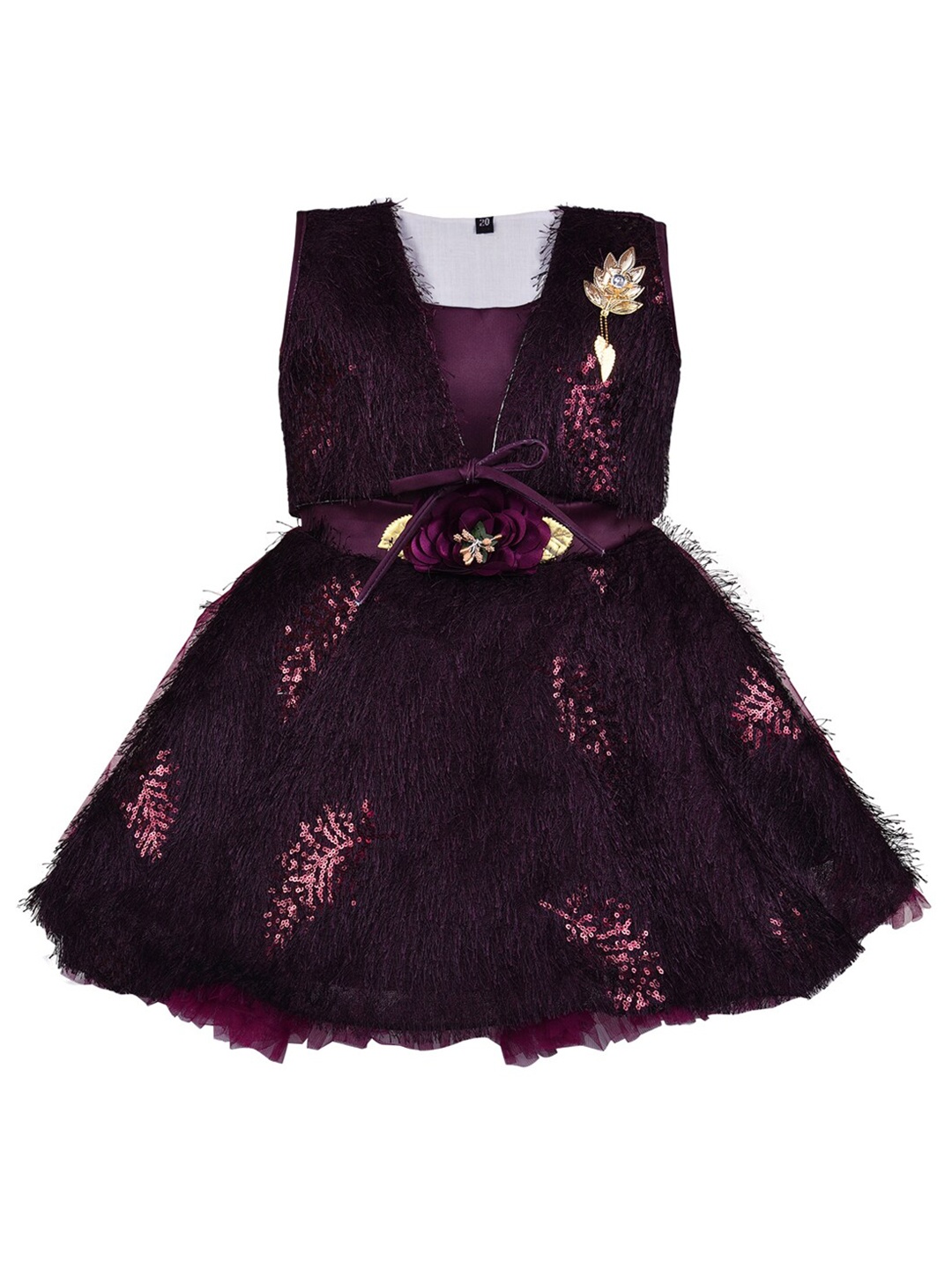 

Wish Karo Purple Satin Dress