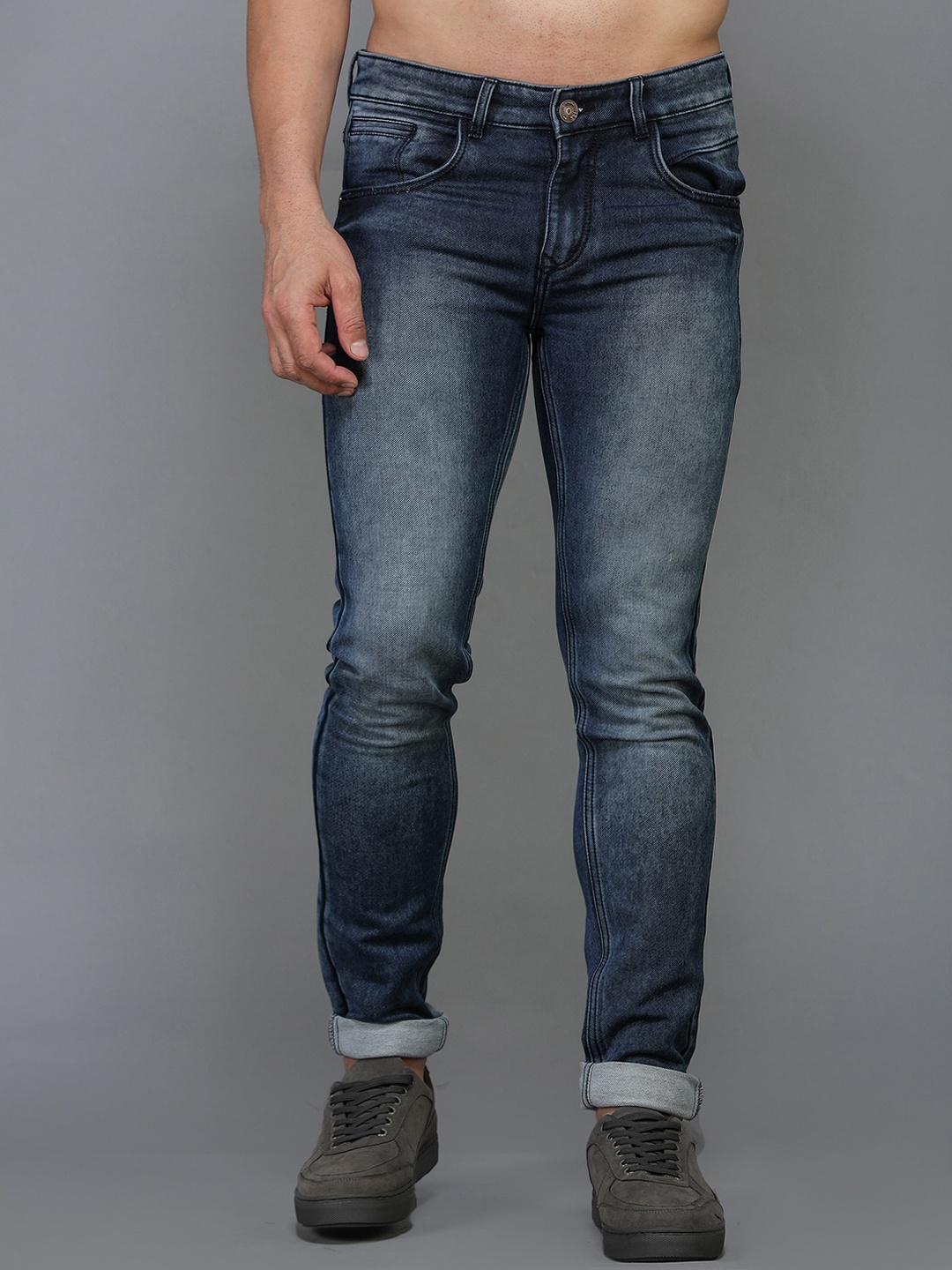 

TQS Men Blue Urban Straight Fit Heavy Fade Jeans