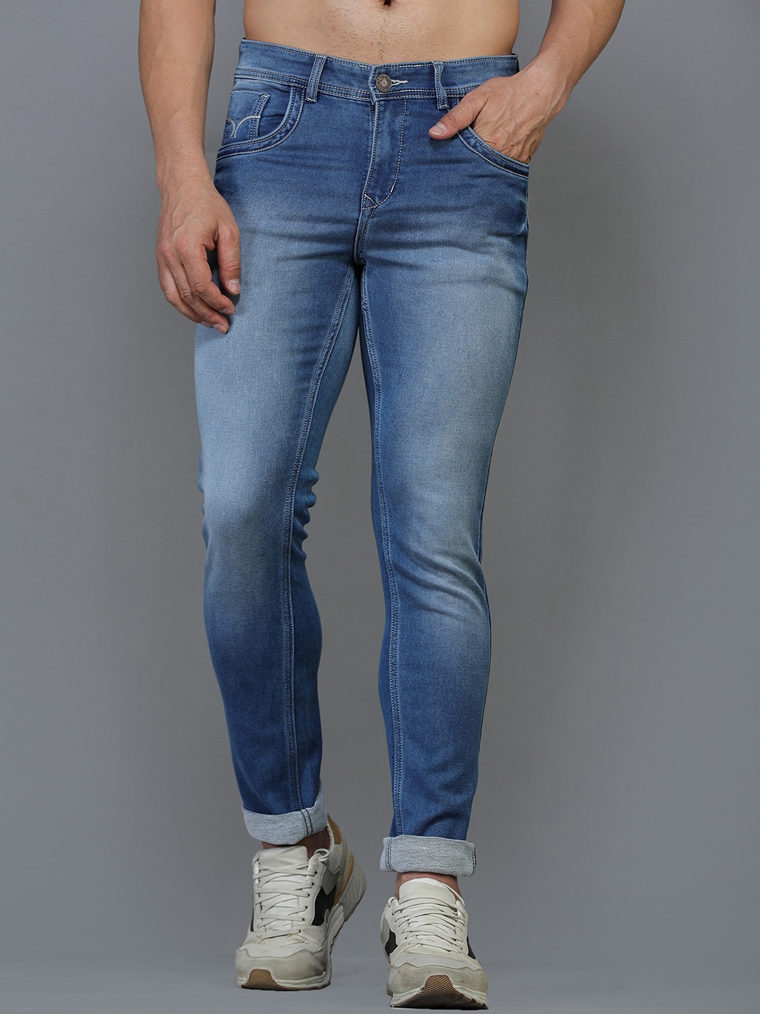 

TQS Men Blue Urban Straight Fit Heavy Fade Jeans