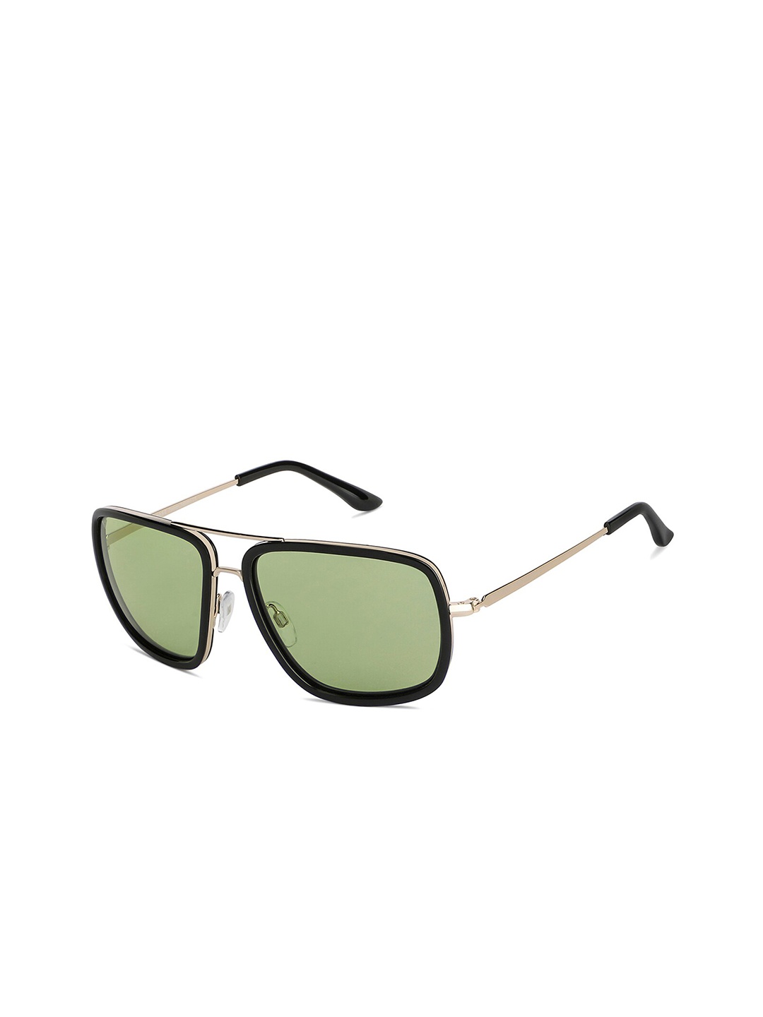 

Vincent Chase Unisex Green Lens & Gold-Toned Square Sunglasses with Polarised Lens