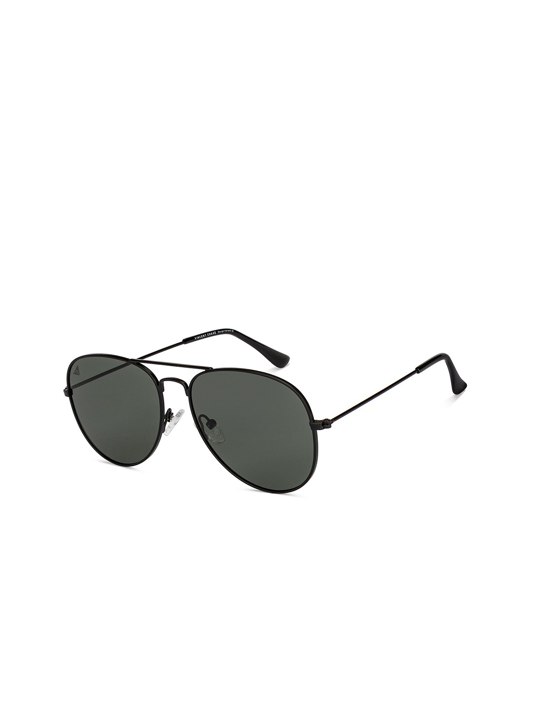 

Vincent Chase by Lenskart Unisex Grey Lens & Black Aviator Sunglasses with Polarised Lens