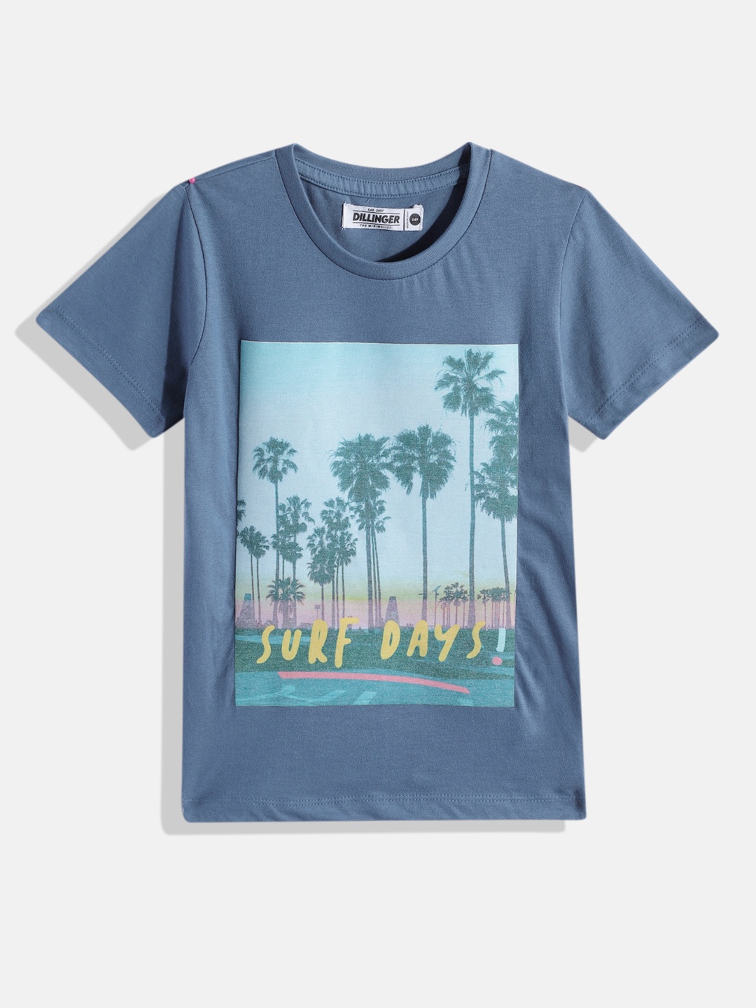 

DILLINGER Boys Blue Printed Cotton T-shirt