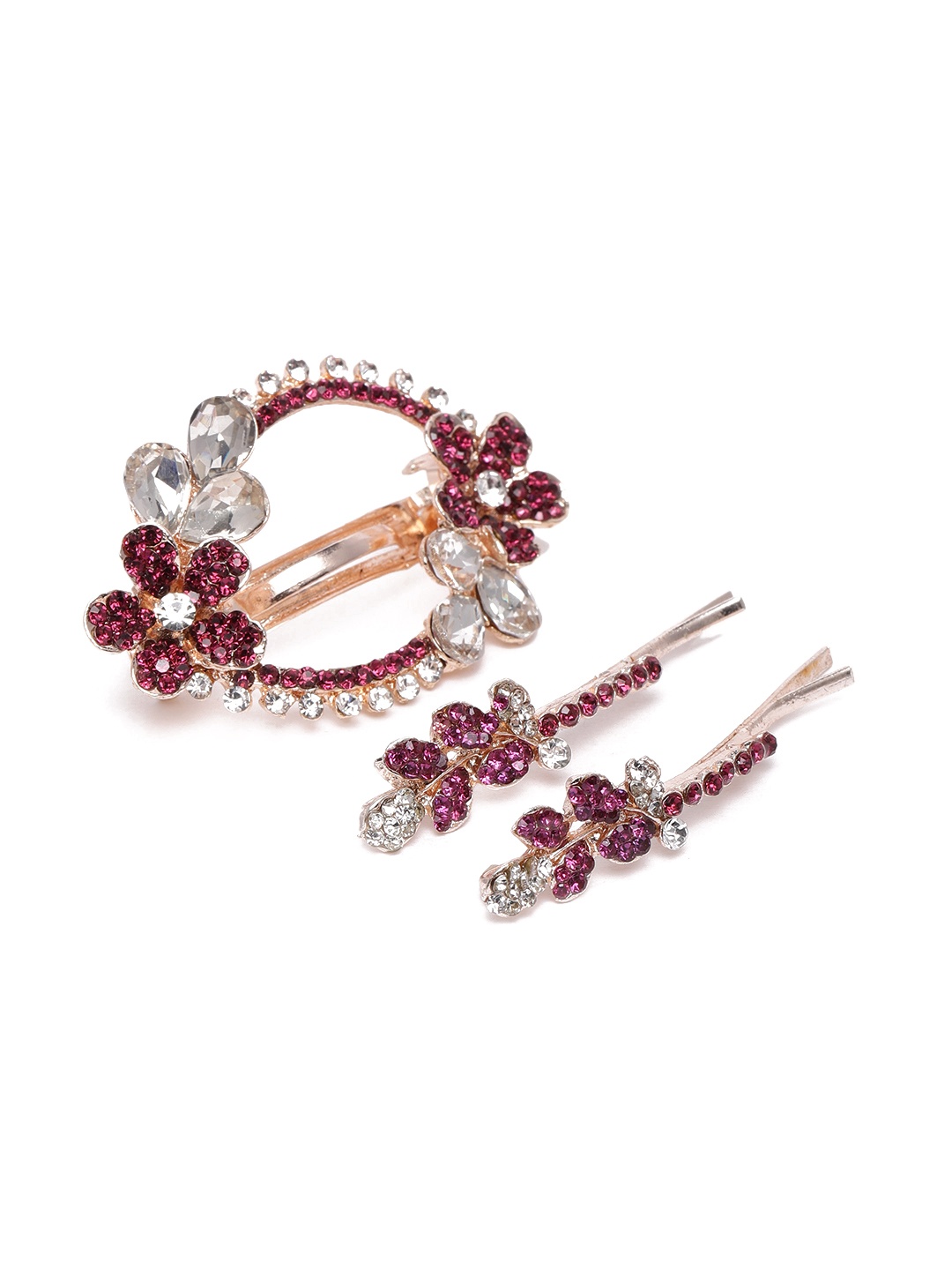 

Kord Store Women Rose & Pink Set of 3 Hair Accessory Set