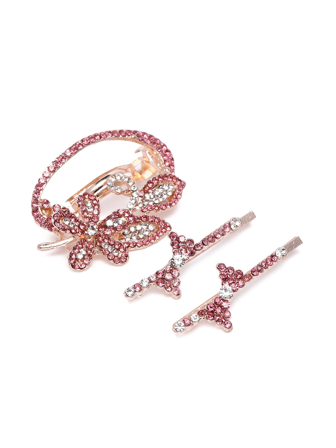 

Kord Store Women Rose Gold & Pink Set of 3 Hair Accessory Set