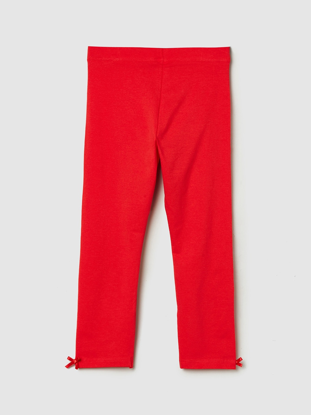 

max Girls Red Solid Leggings