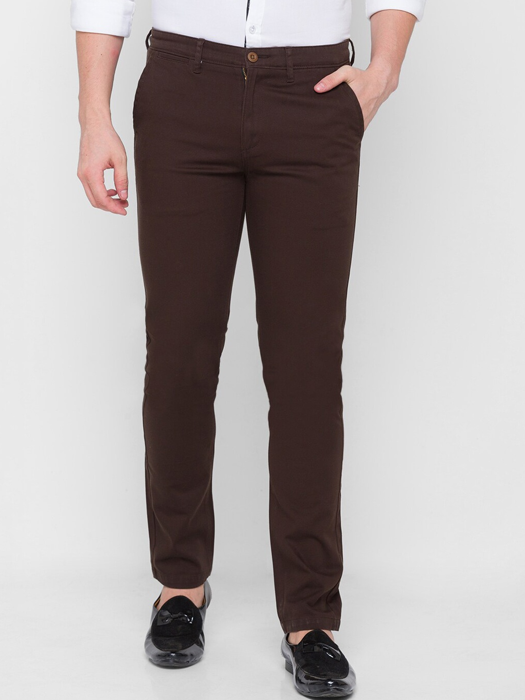 

SPYKAR Men Green Slim Fit Trousers