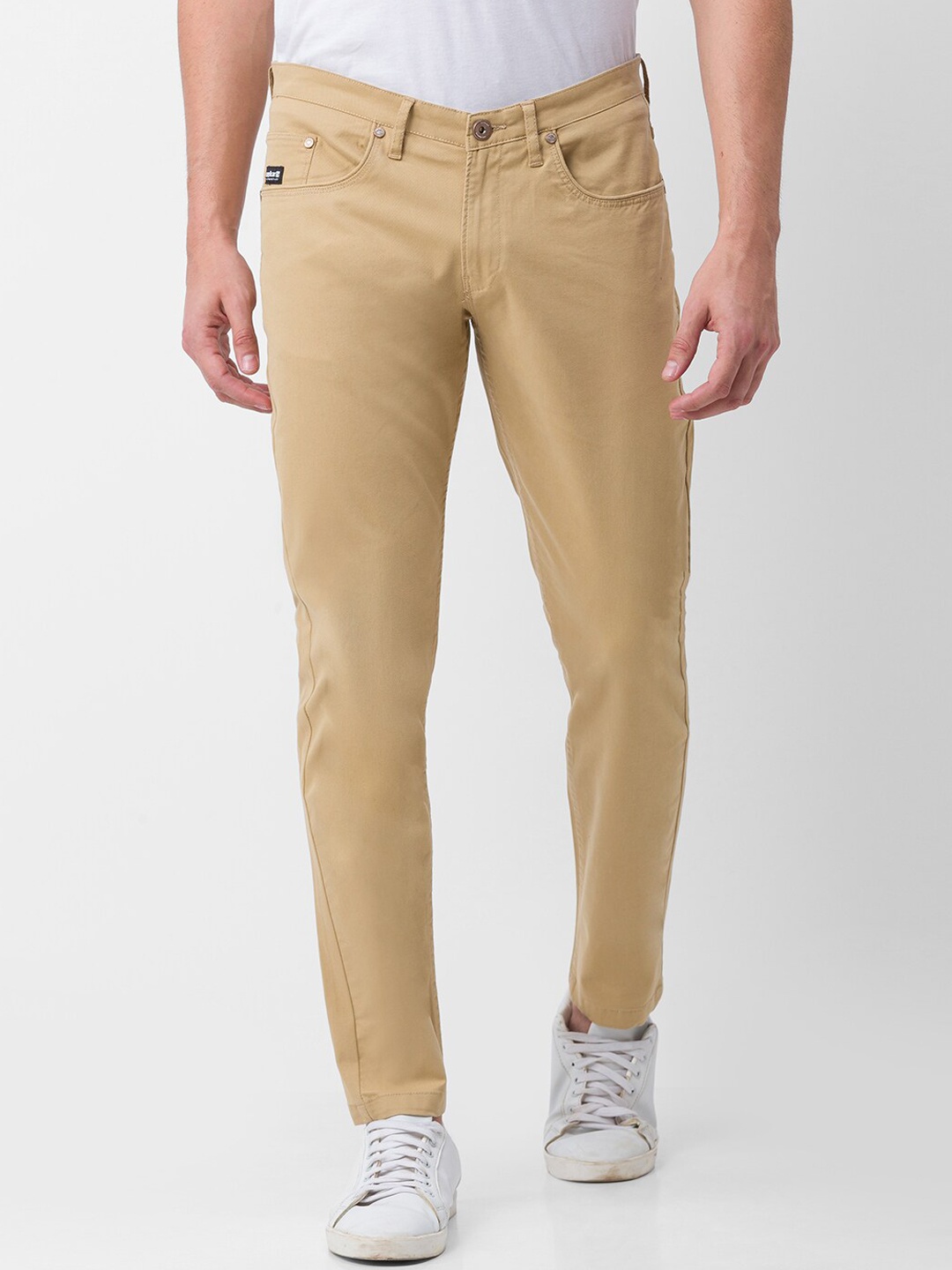 

SPYKAR Men Green Tapered Fit Chinos Trousers