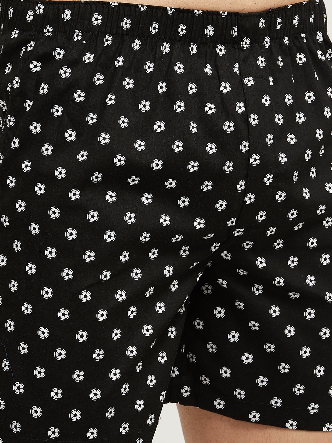 

max Men Black & White Printed Cotton Boxers