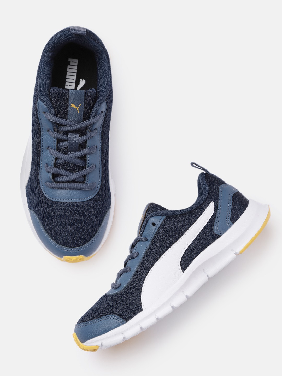 

Puma Unisex Kids Navy Blue Solid Racer Youth Running Non-Marking Shoes