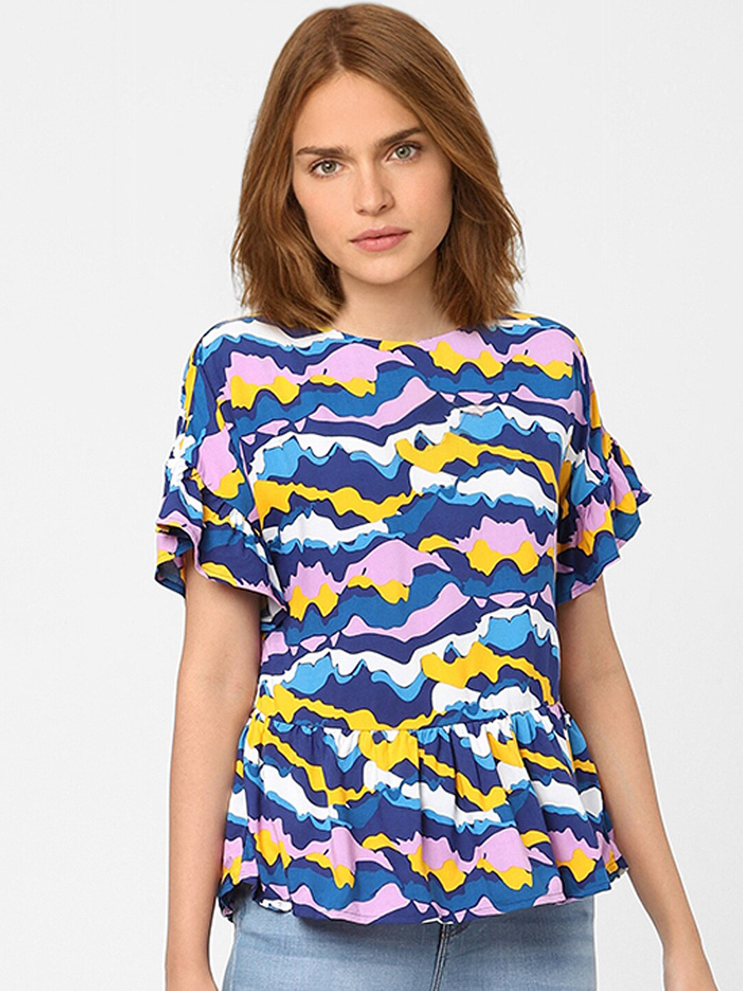 

Vero Moda Blue & mazarine blue Print Top