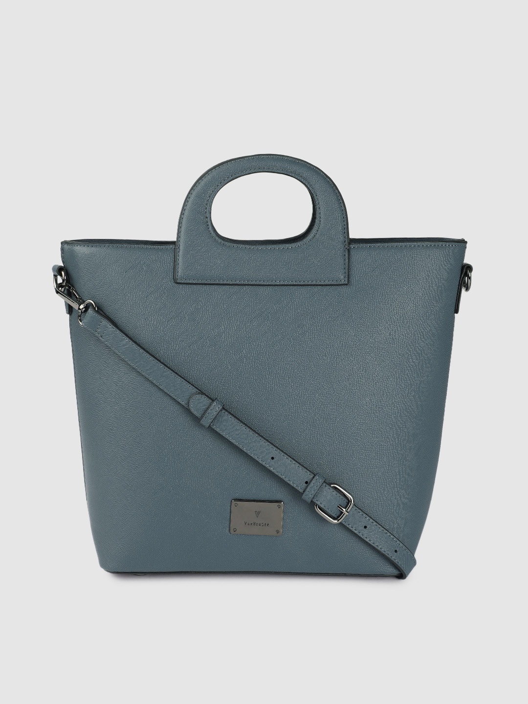 

Van Heusen Blue Solid Handheld Bag