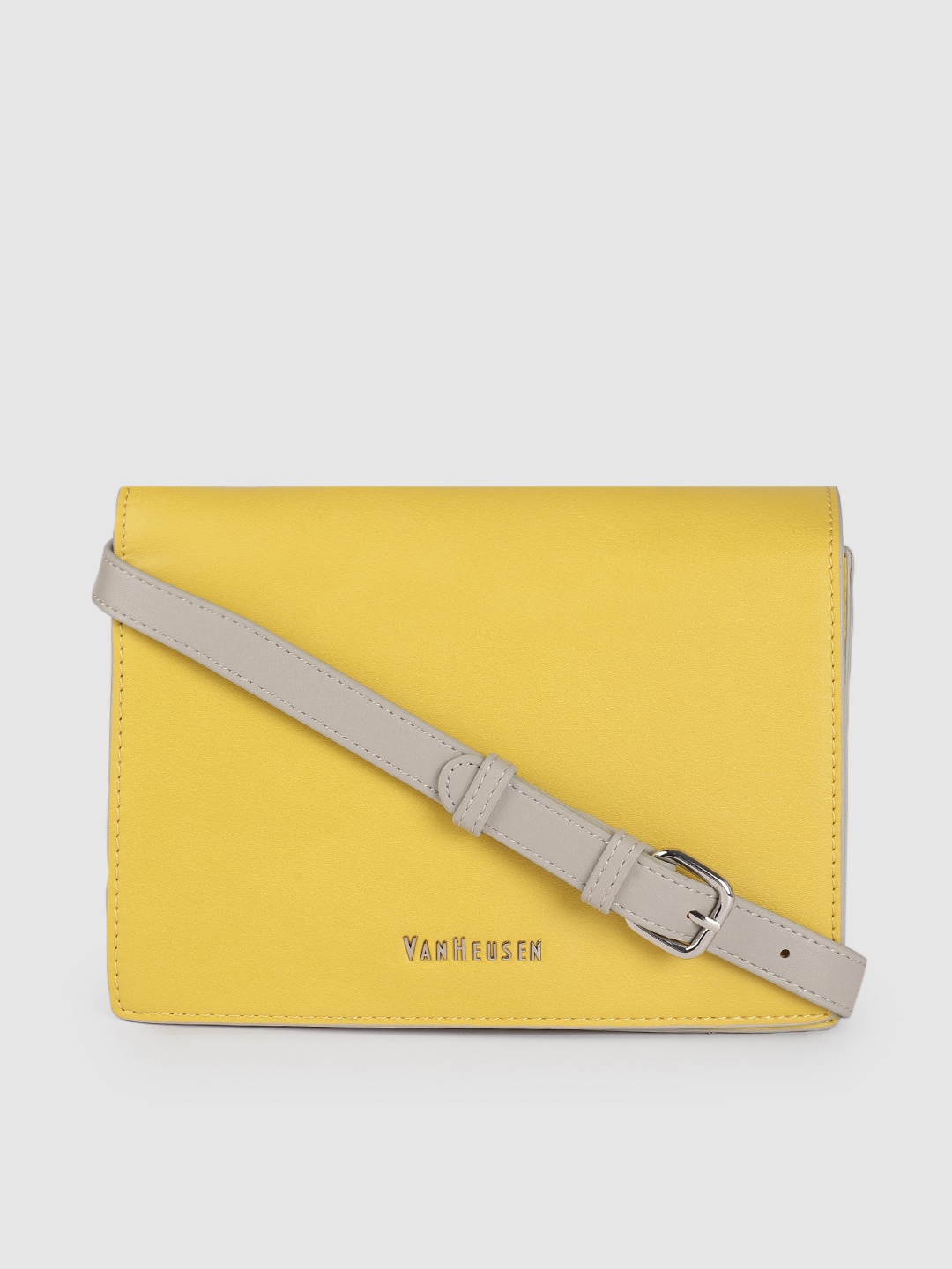 

Van Heusen Yellow PU Structured Sling Bag