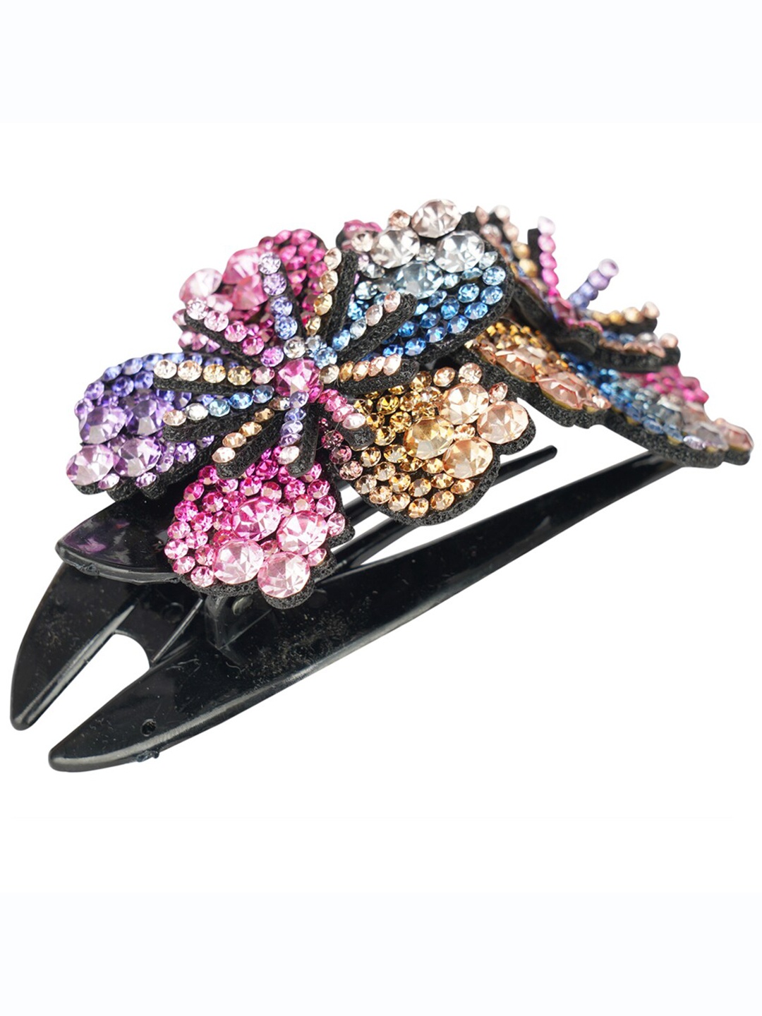 

MIZORRI Women Purple & Pink Embellished French Barrette