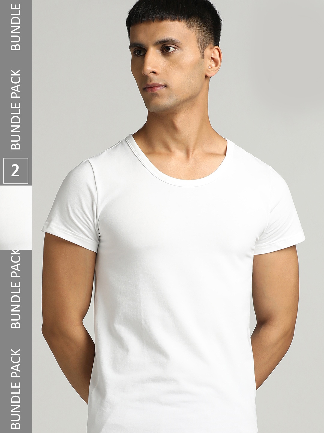 

Puma Men White Round Neck Solid T-Shirt