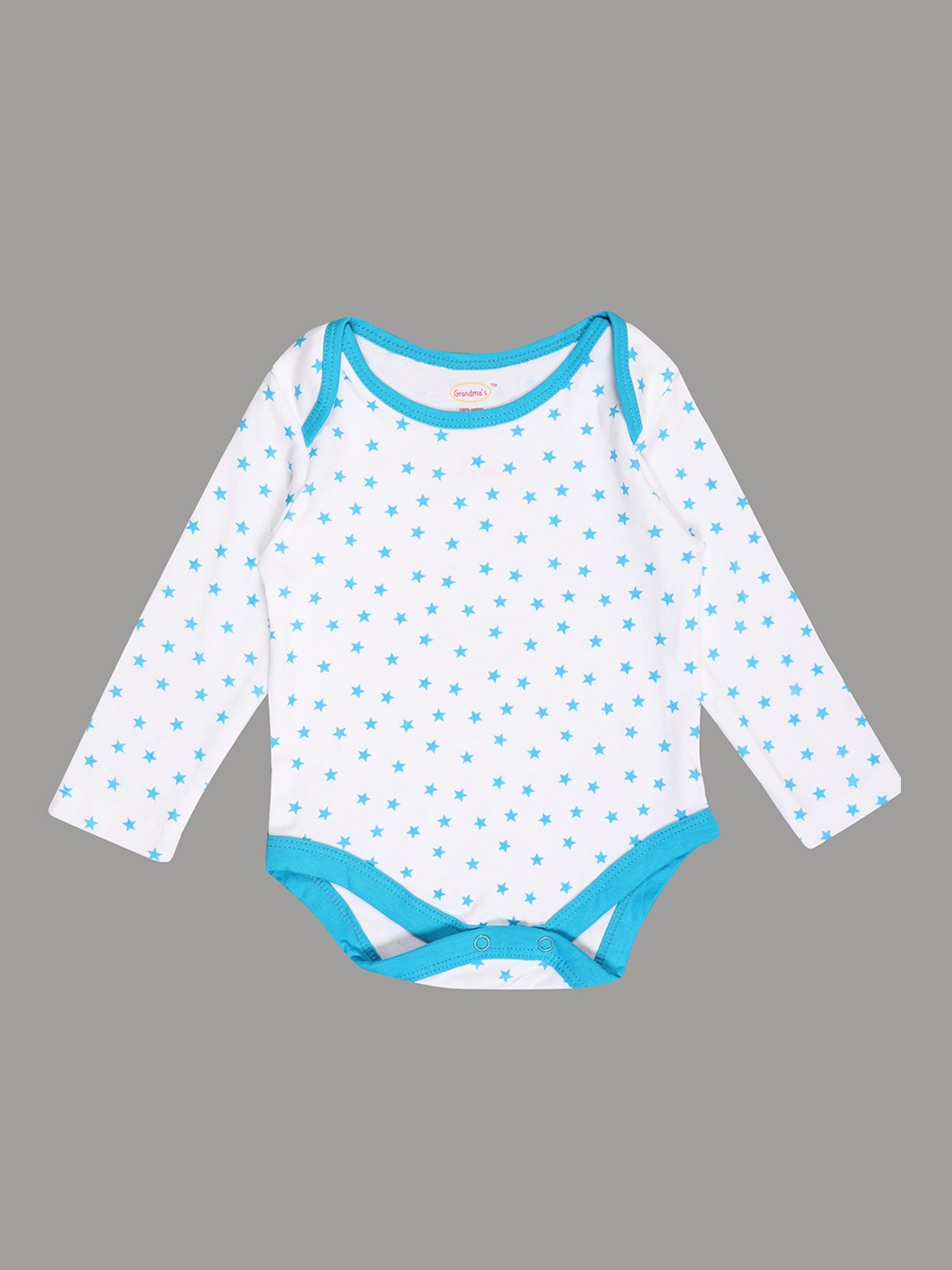 

Grandmas Infant Blue & White printed Bodysuit