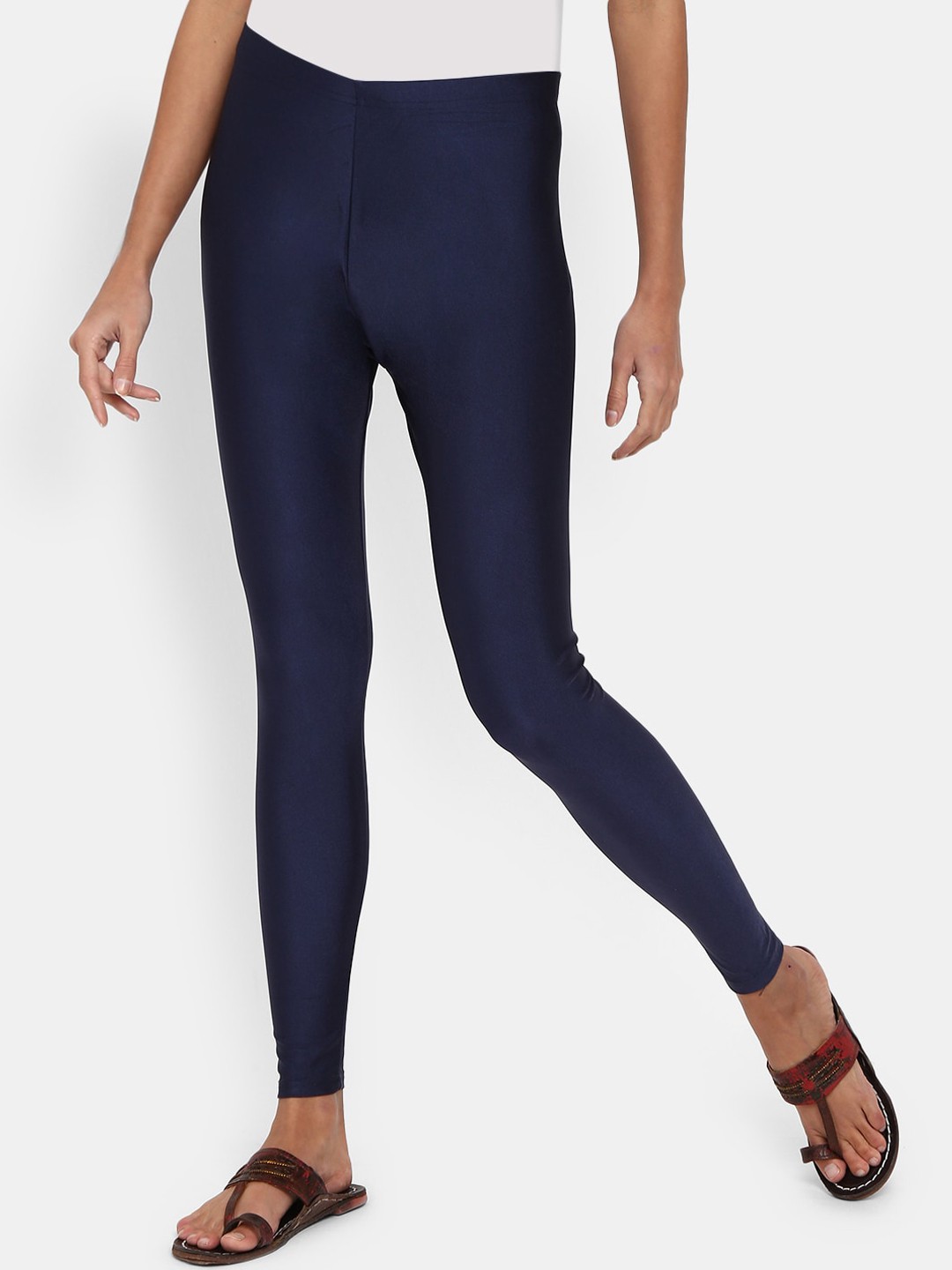

V-Mart Women Navy Blue Solid Cotton Leggings