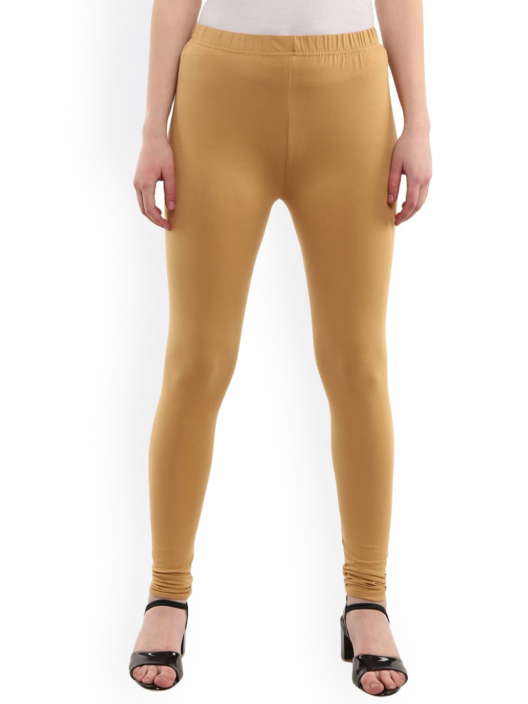 

V-Mart Women Beige Solid Ankle-Length Cotton Leggings