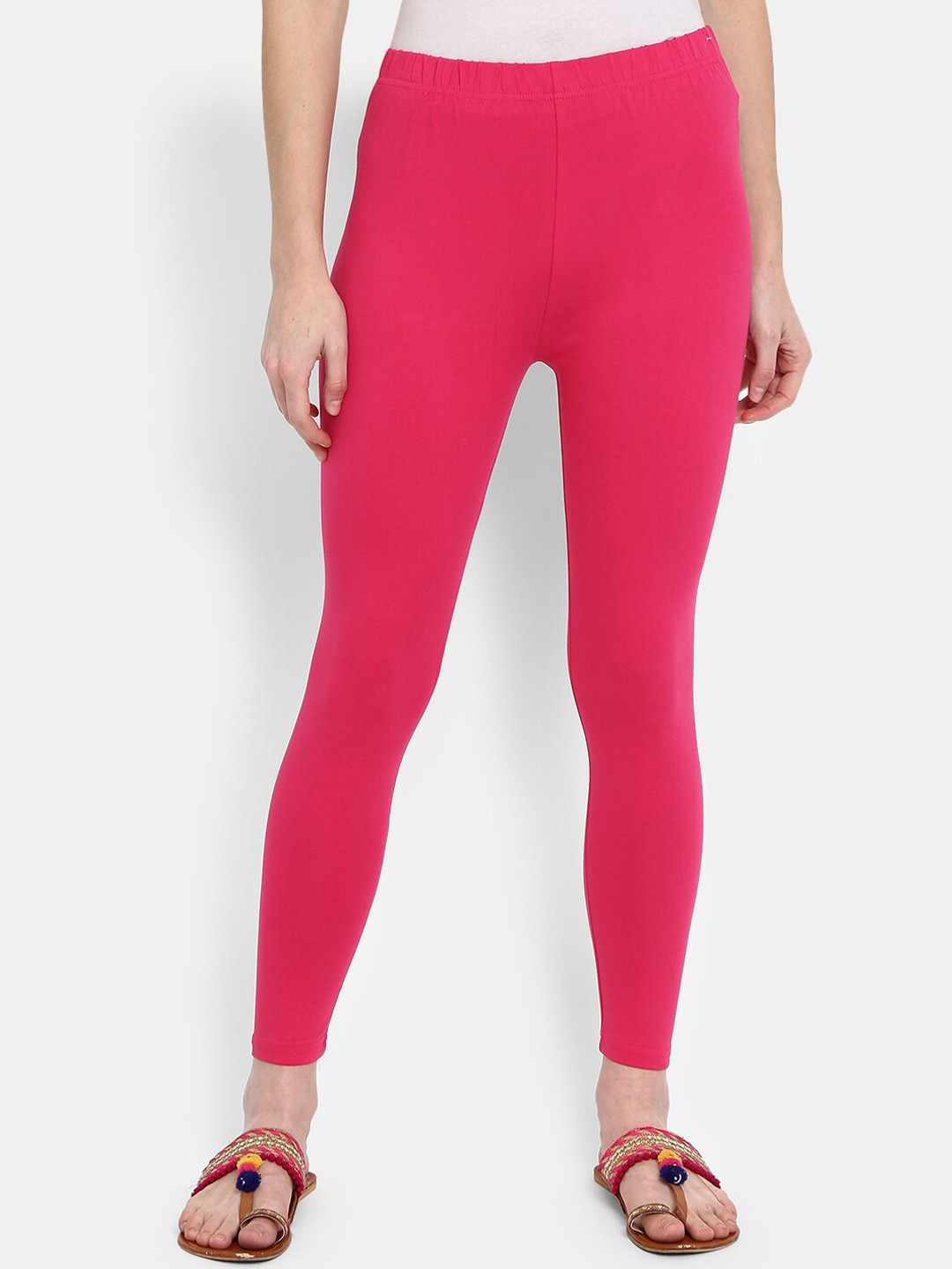

V-Mart Women Fuchsia Pink Solid Leggings