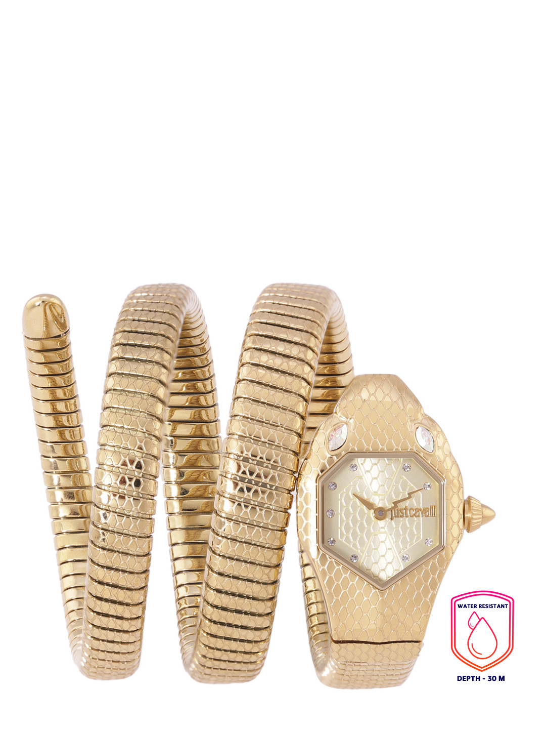 

Just Cavalli Women Gold-Toned Dial & Wrap Around Straps Analogue Watch JC1L168M0035