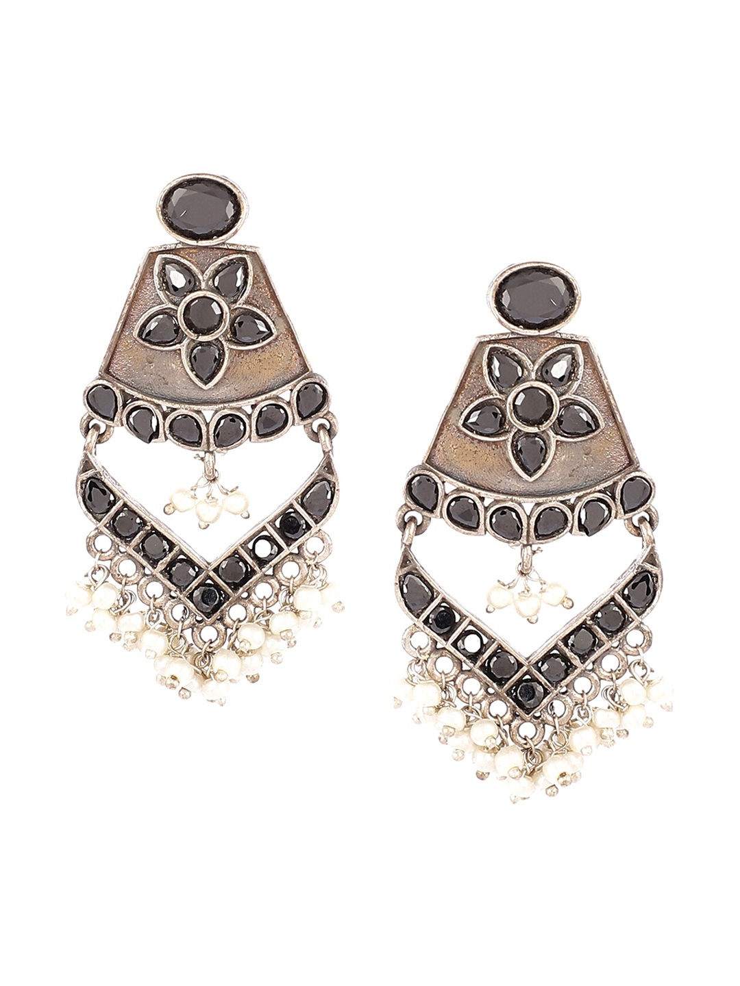 

Biba Black Contemporary Studs Earrings