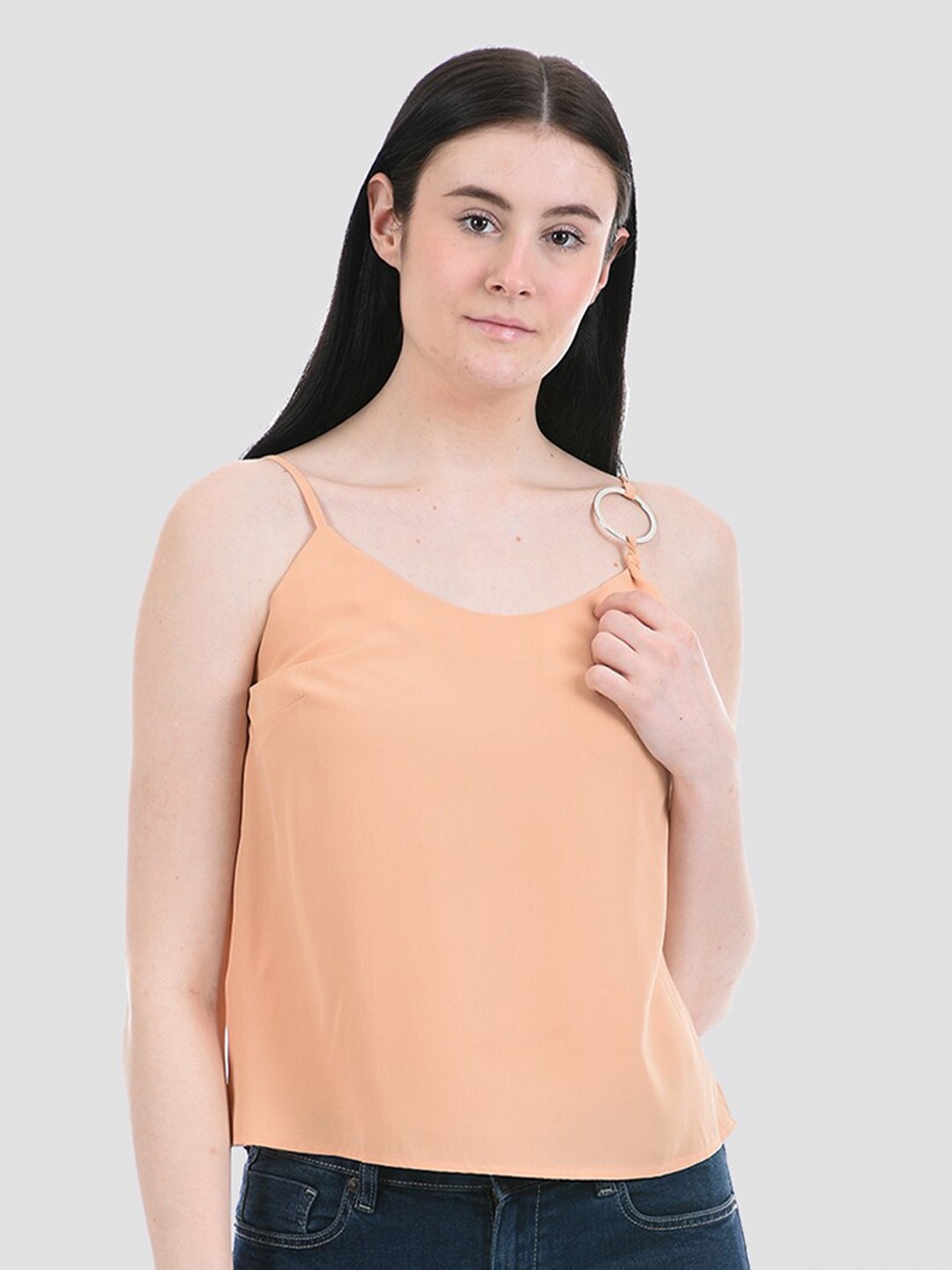 

Madame Peach-Coloured Solid Top