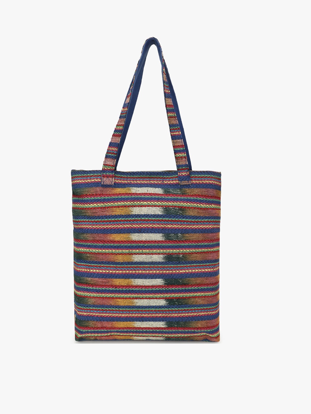 

Anekaant Multicoloured Striped Shopper Shoulder Bag, Multi