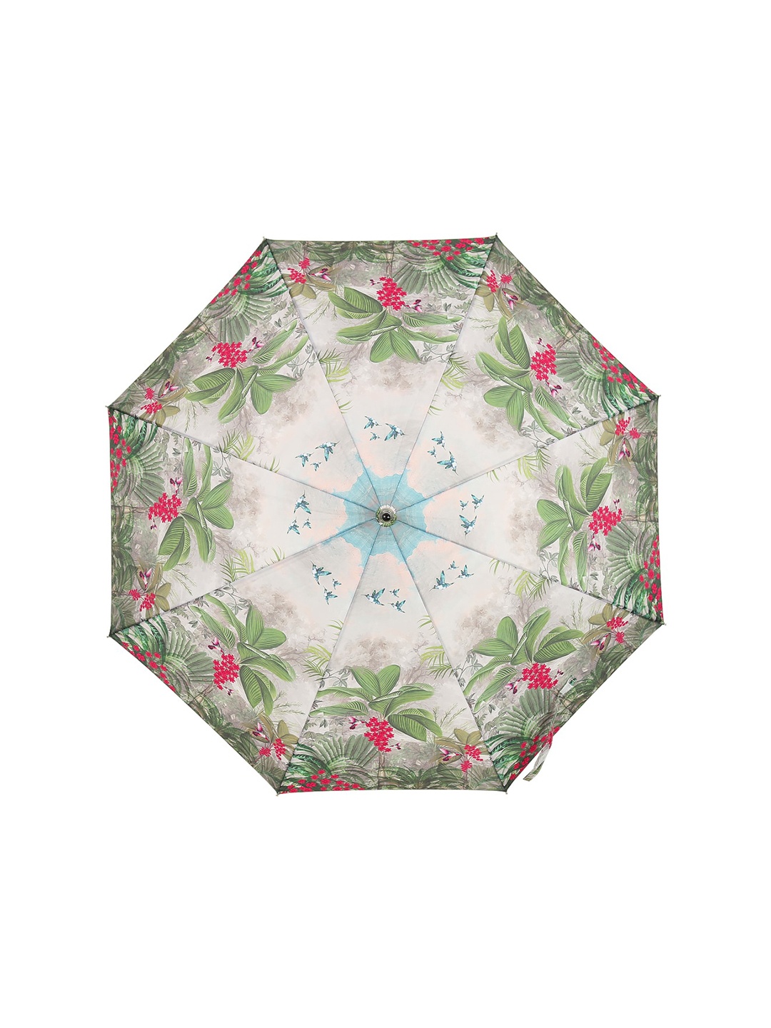 

India Circus by Krsnaa Mehta Grey Printed 3-Fold Umbrella