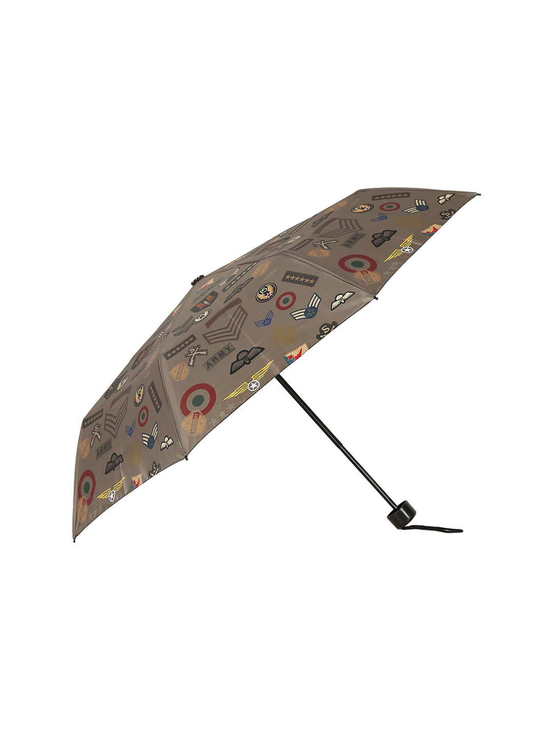 

India Circus by Krsnaa Mehta Coffee Brown Printed 3-Folded Umbrellas