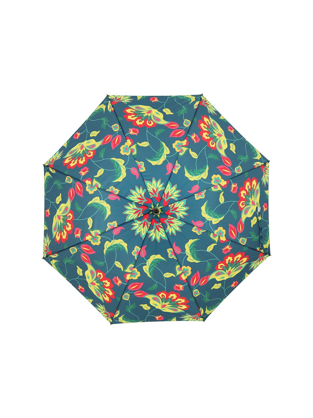 

India Circus by Krsnaa Mehta Green Printed 3-Fold Umbrella