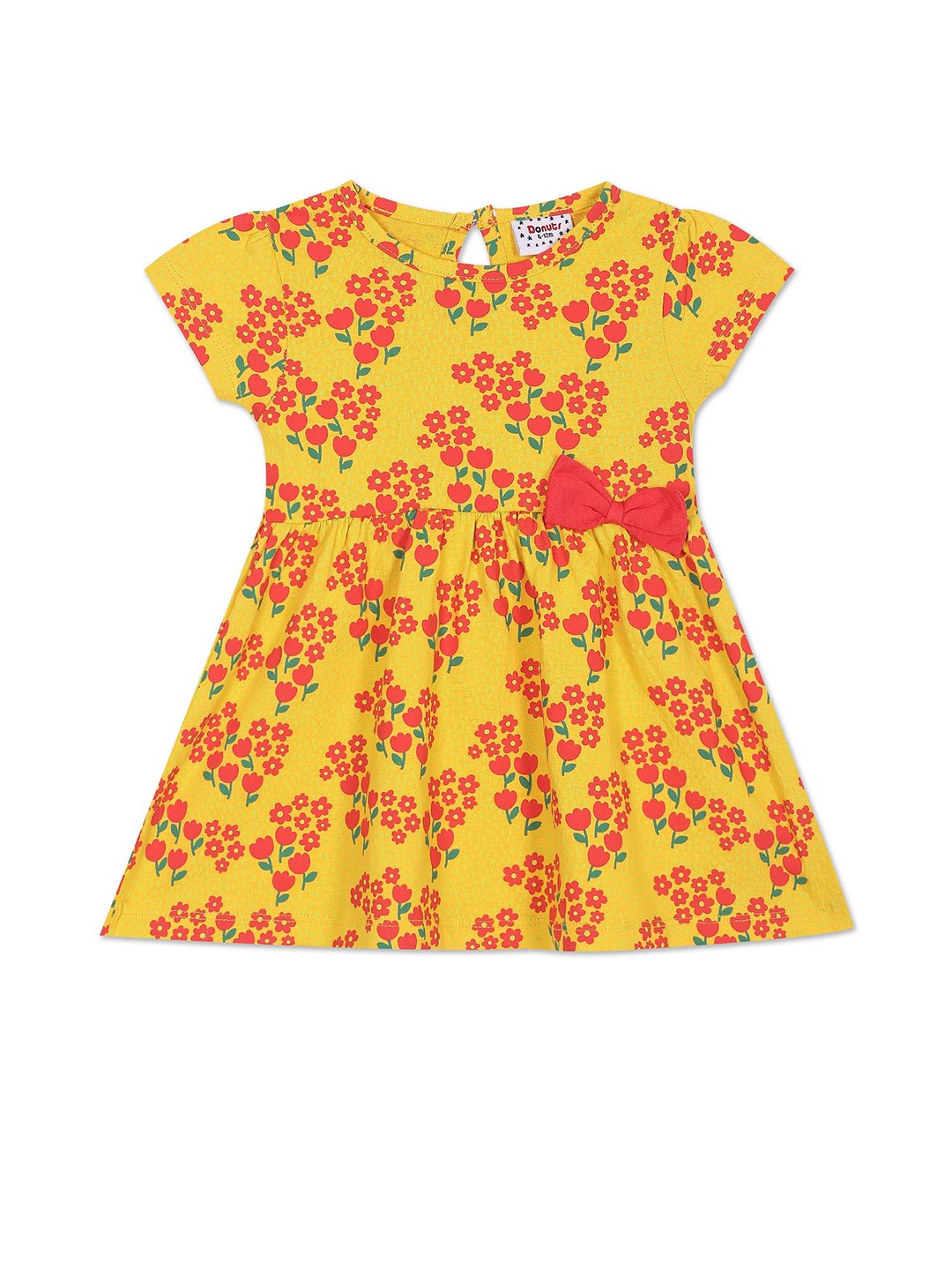 

Donuts Yellow & pale marigold Floral Dress