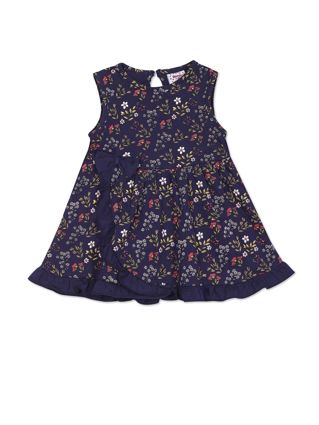 

Donuts Blue Floral A-Line Dress
